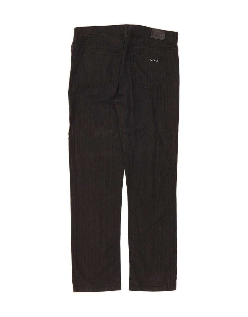 MISE AU GREEN Mens Straight Casual Trousers W36 L33 Grey Pinstripe Cotton Vintage Mise Au Green and Second-Hand Mise Au Green from Messina Hembry 