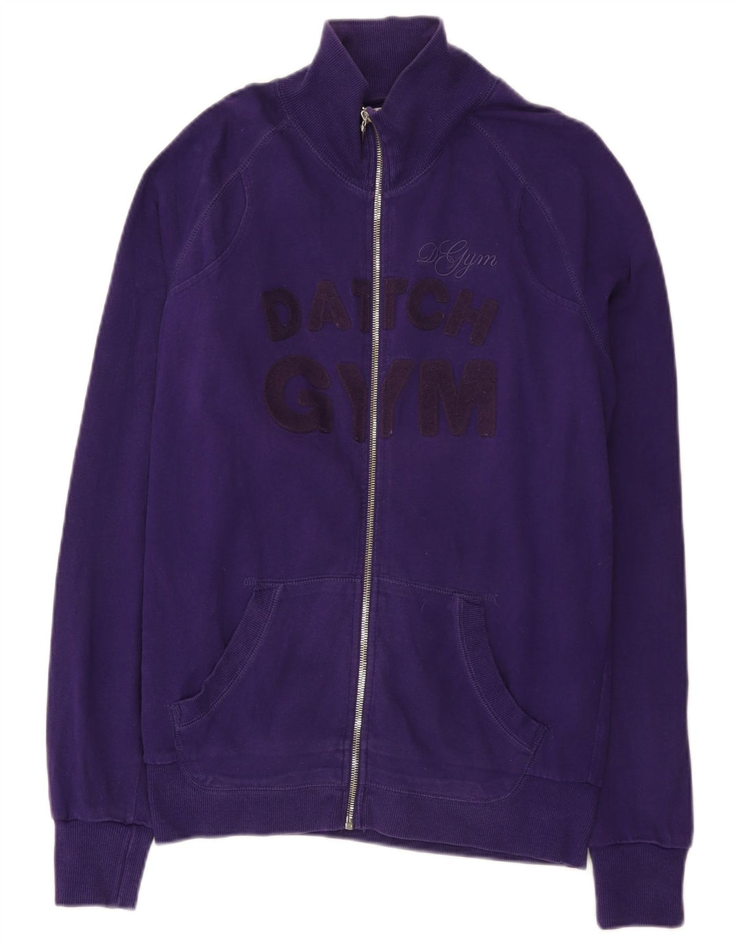 Datch Mens Graphic Chándal Top Chaqueta Grande Algodón Púrpura