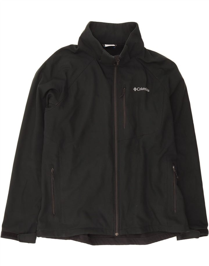 COLUMBIA Mens Windbreaker Jacket UK 44 2XL Black Polyester Vintage Columbia and Second-Hand Columbia from Messina Hembry 