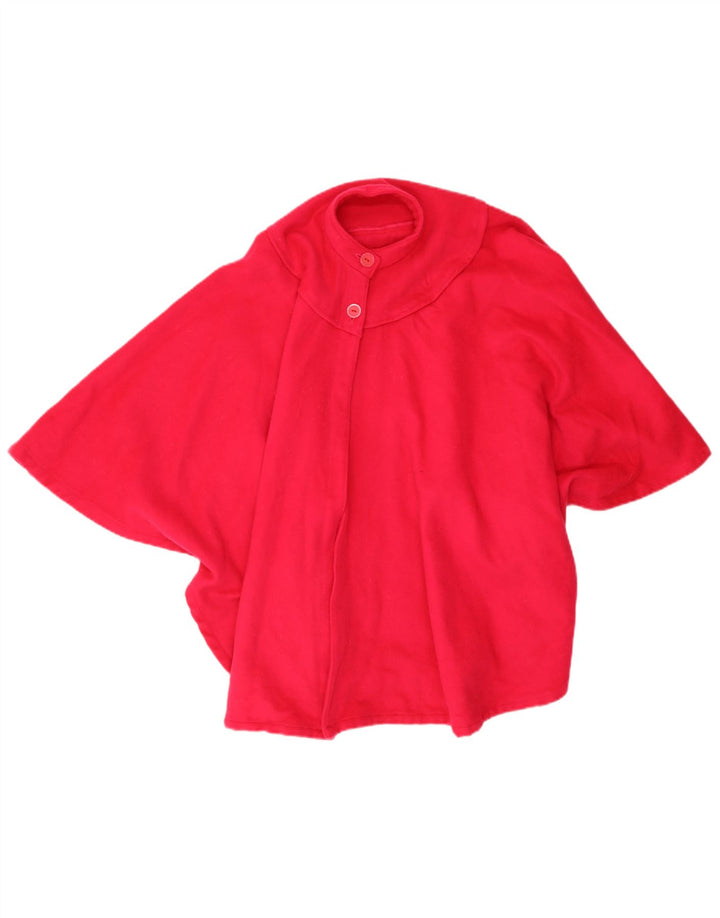 Vintage Mujer Poncho Abrigo Un Tamaño Rosa