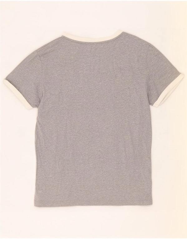 Tommy Hilfiger Camiseta gráfica para hombre Top pequeño de algodón con bloques de color gris