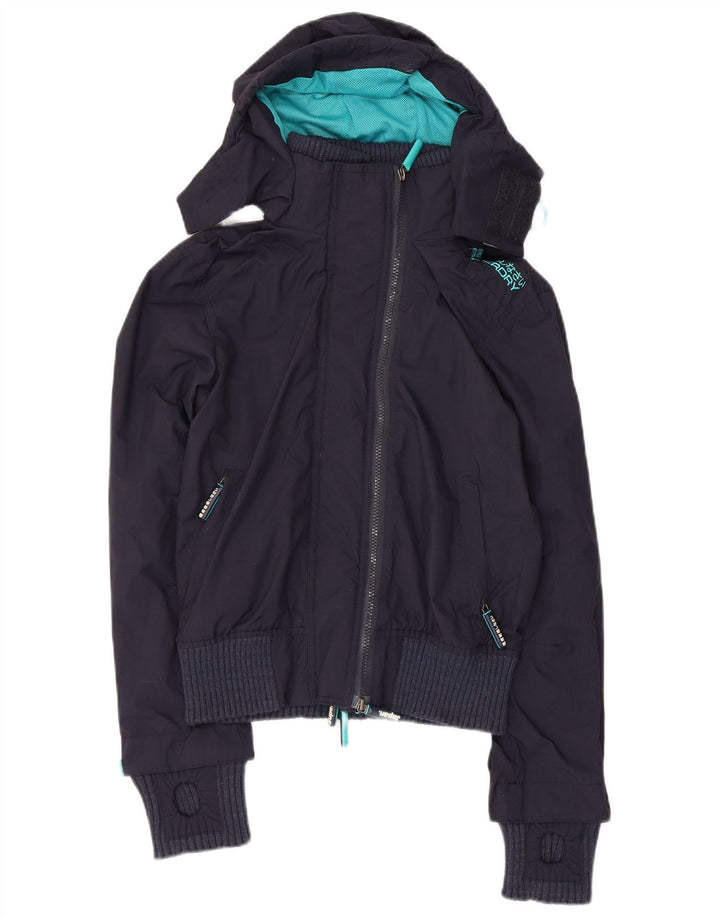 Superdry Chaqueta impermeable The Windbomber Graphic para mujer, talla S, azul marino