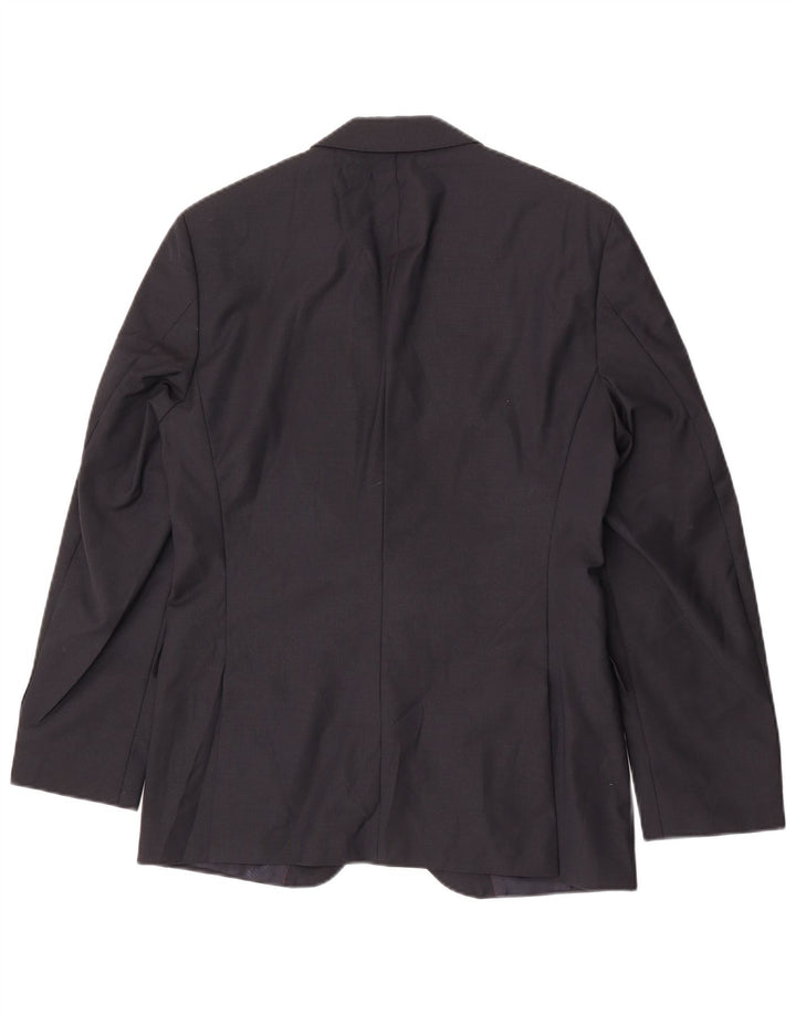 Hugo Boss Chaqueta tipo blazer de 2 botones para hombre UK 46 Small Azul marino Viscosa