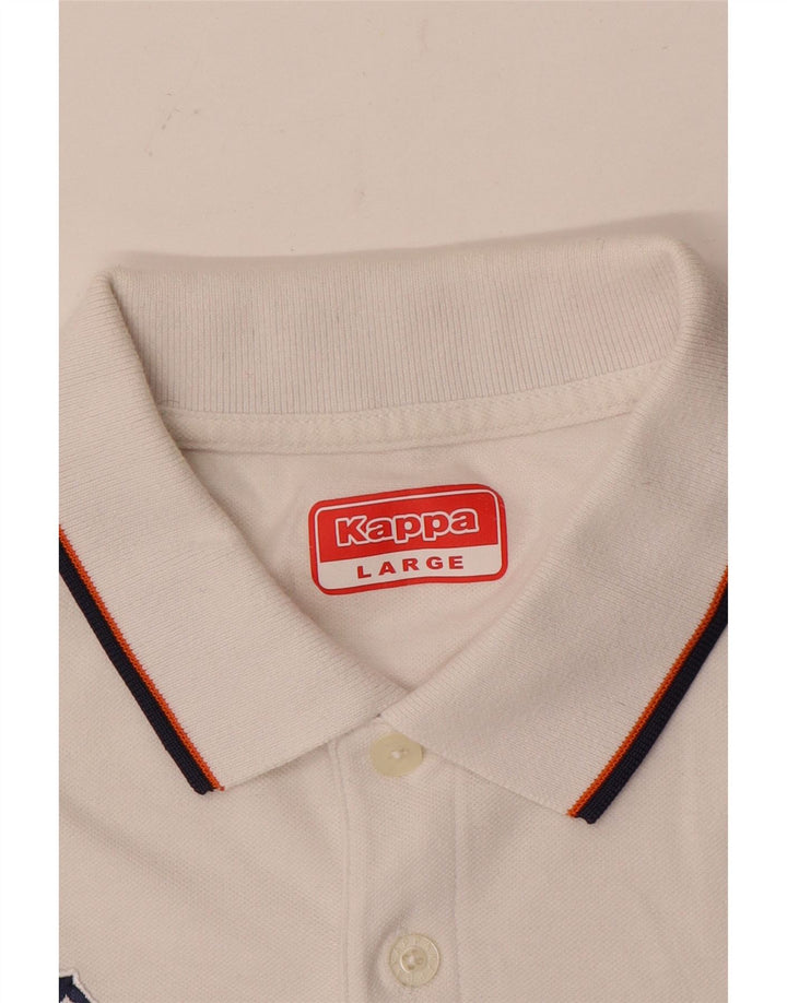 Kappa Polo Hombre Blanco Grande