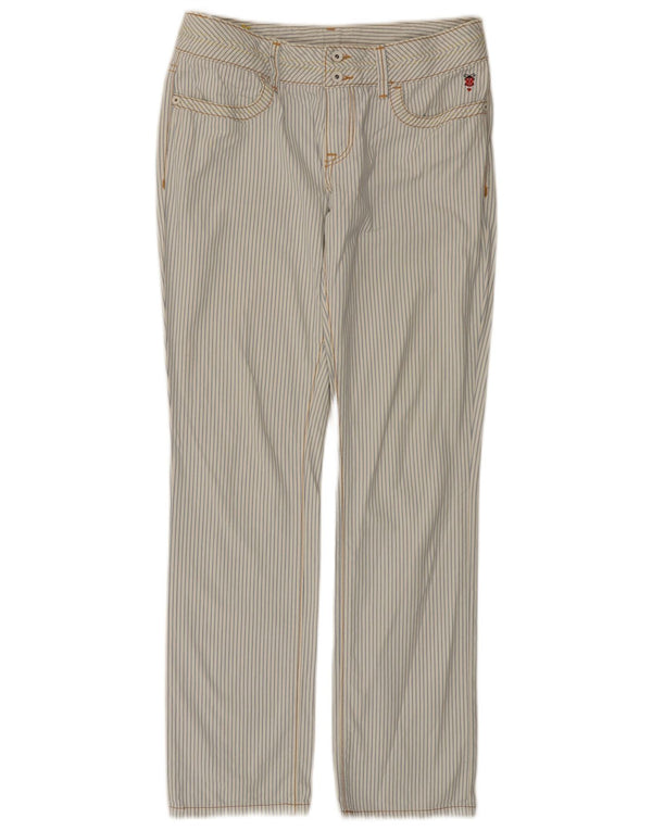 Playlife Pantalones Casuales Para Mujer IT 42 Medium W32 L29 Azul Pinstripe