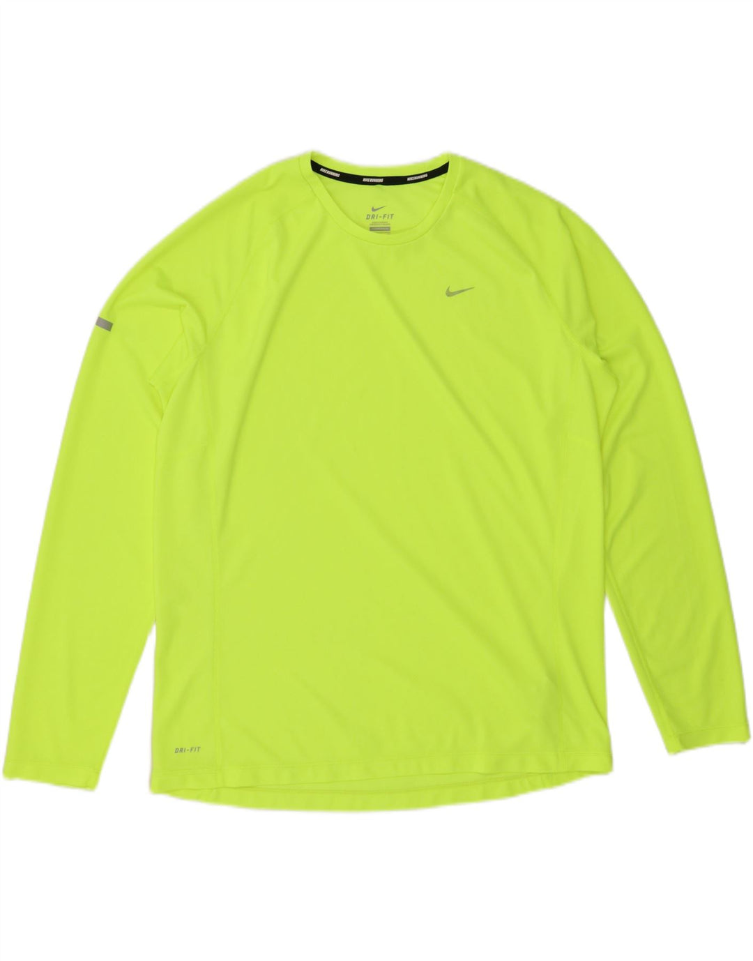 NIKE Hombre Dri Fit Top Manga Larga XL Poliéster Verde