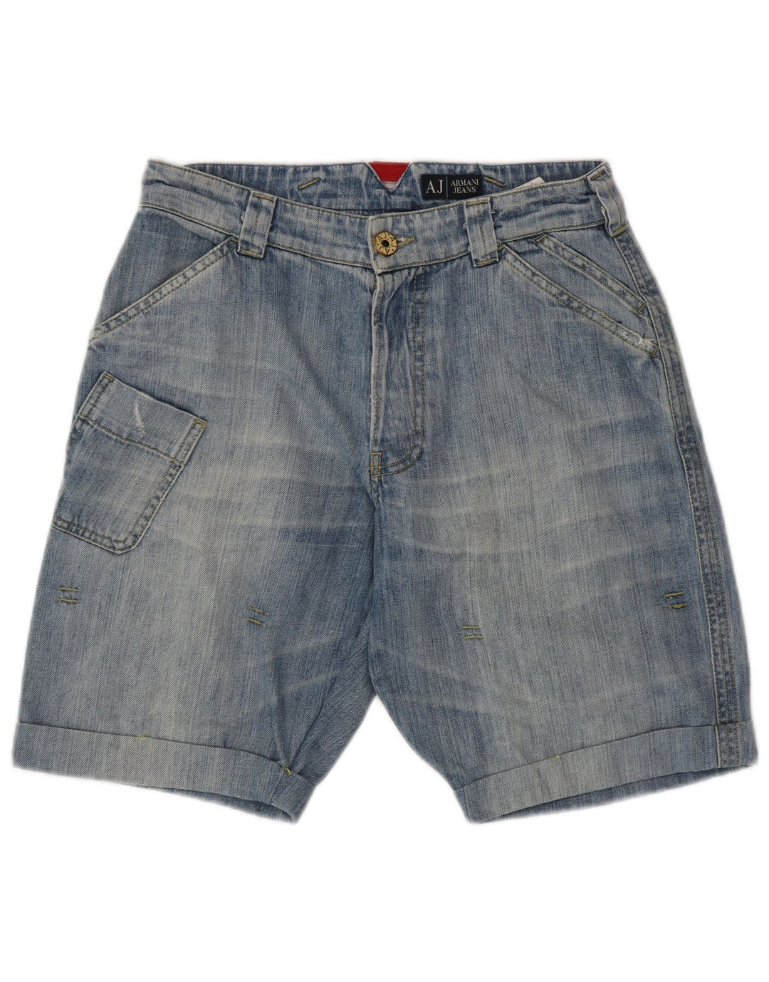 ARMANI Shorts Vaqueros Hombre W30 Algodón Azul Medio