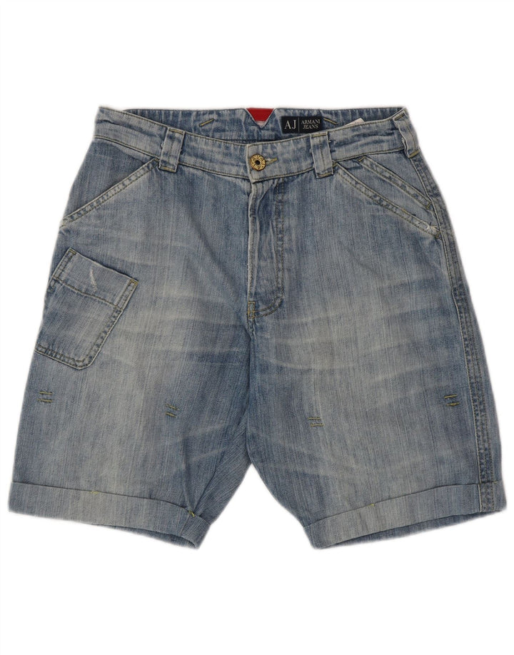 ARMANI Shorts Vaqueros Hombre W30 Algodón Azul Medio