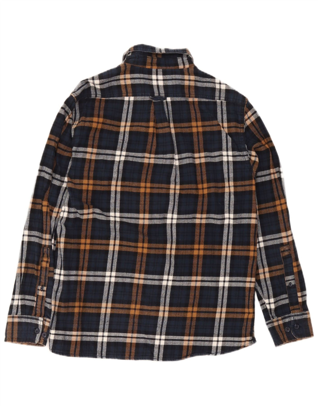 Eddie Bauer Camisa de franela para hombre Algodón a cuadros azul marino mediano