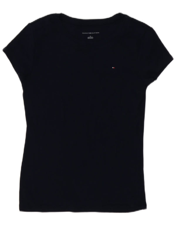 TOMMY HILFIGER Camiseta para mujer Top UK 12 Medium Azul marino Algodón