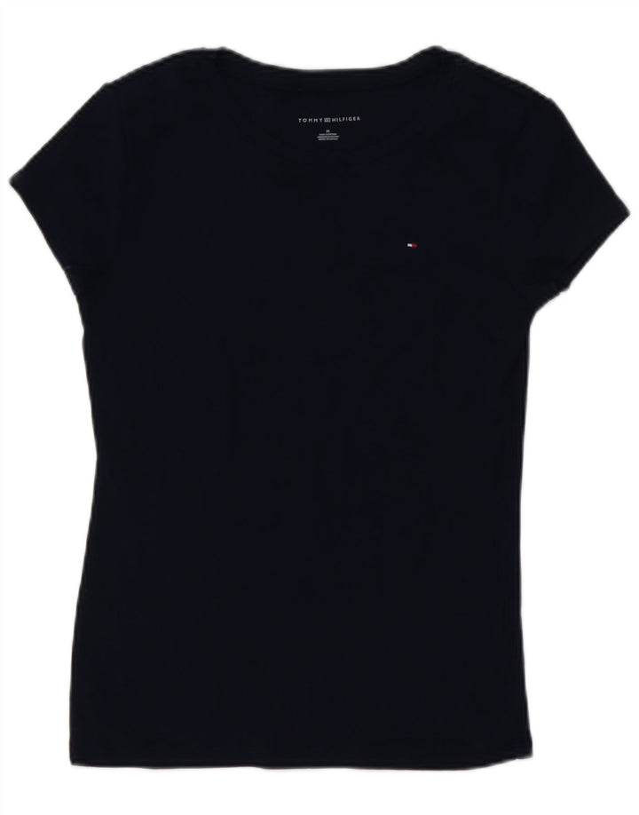 TOMMY HILFIGER Camiseta para mujer Top UK 12 Medium Azul marino Algodón