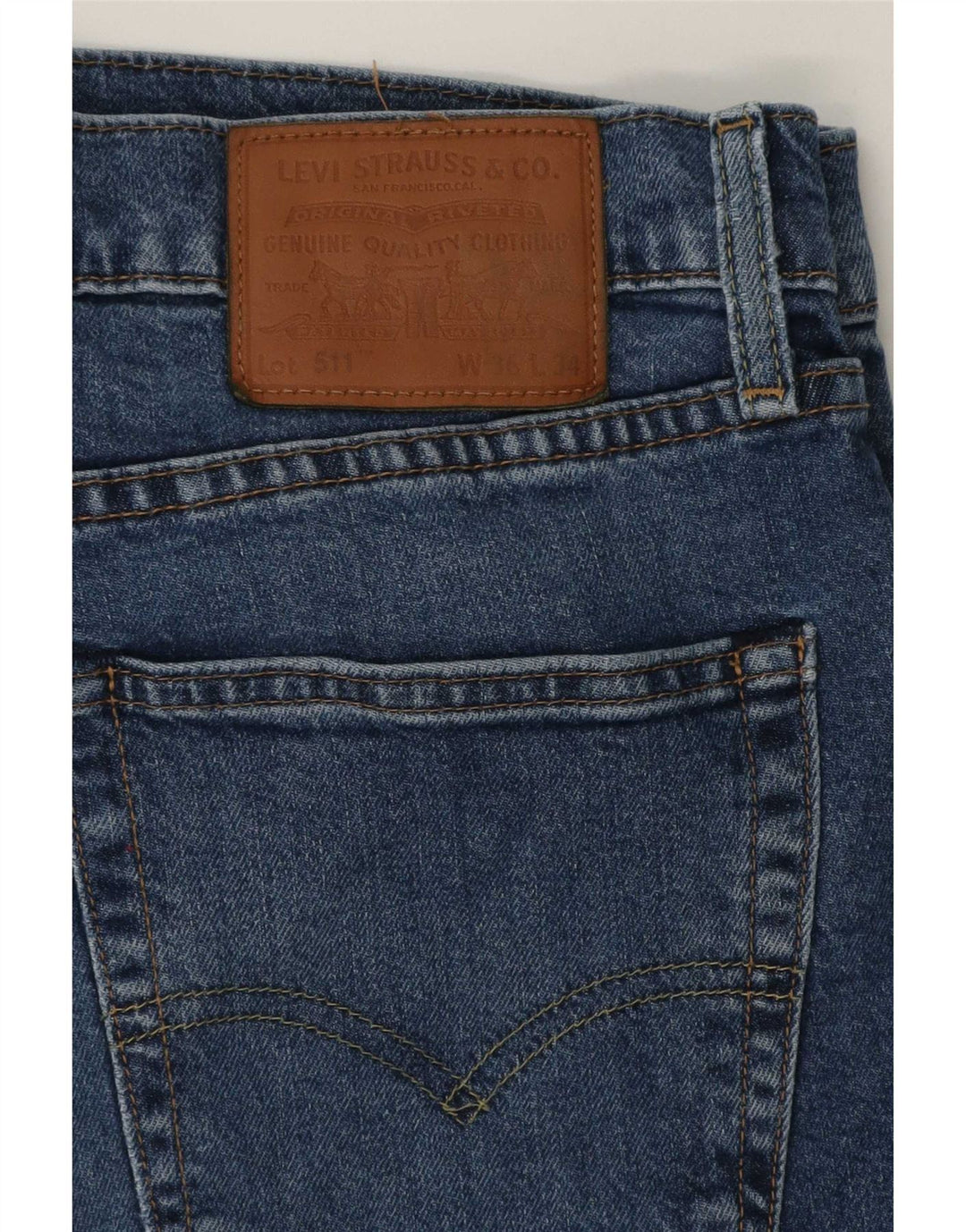 Levi's Hombre 511 Slim Jeans W36 L34 Algodón Azul