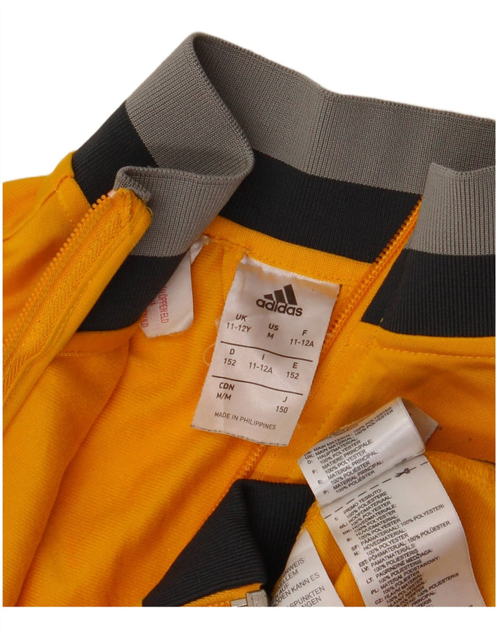 Adidas Boys Juventus Chándal Top Chaqueta 11-12 Años Amarillo Poliéster