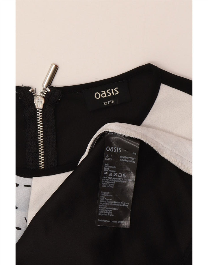Oasis Vestido tubo con estampado abstracto para mujer UK 40 Azul medio Colorblock