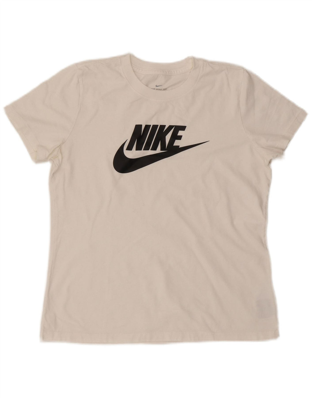 Nike - Camiseta gráfica para mujer, talla 40, algodón blanco mediano