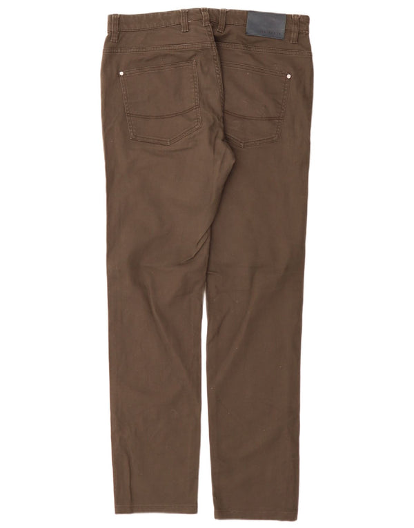 Ted Baker Pantalones informales ajustados para hombre W32 L31 Algodón caqui
