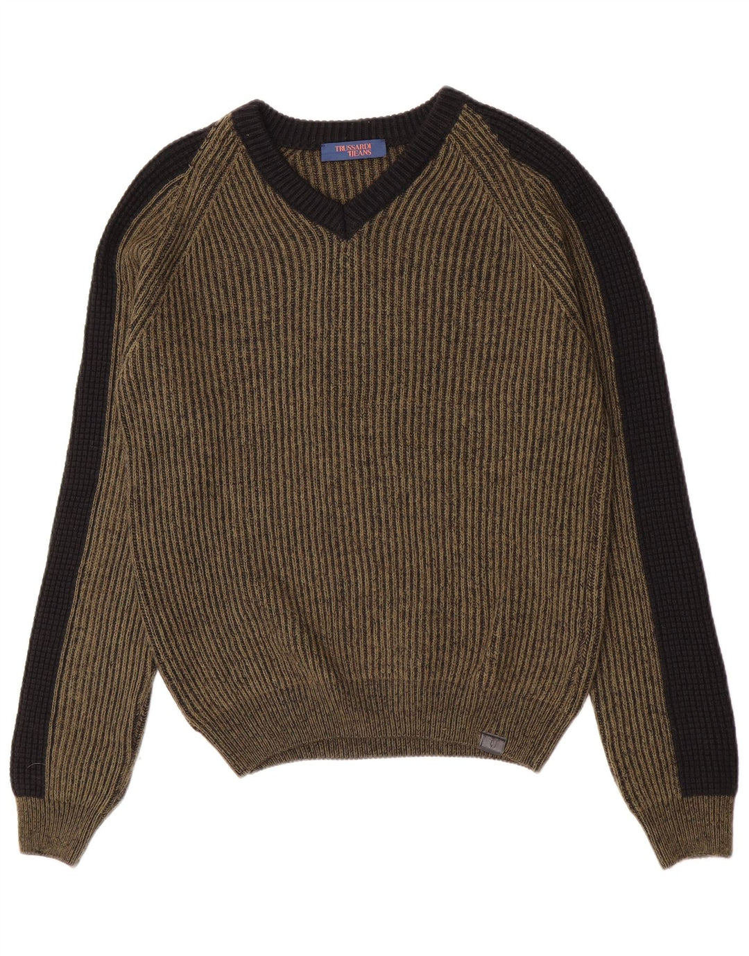 Jersey Hombre Trussardi Jeans Cuello De Pico Medium Khaki Colourblock
