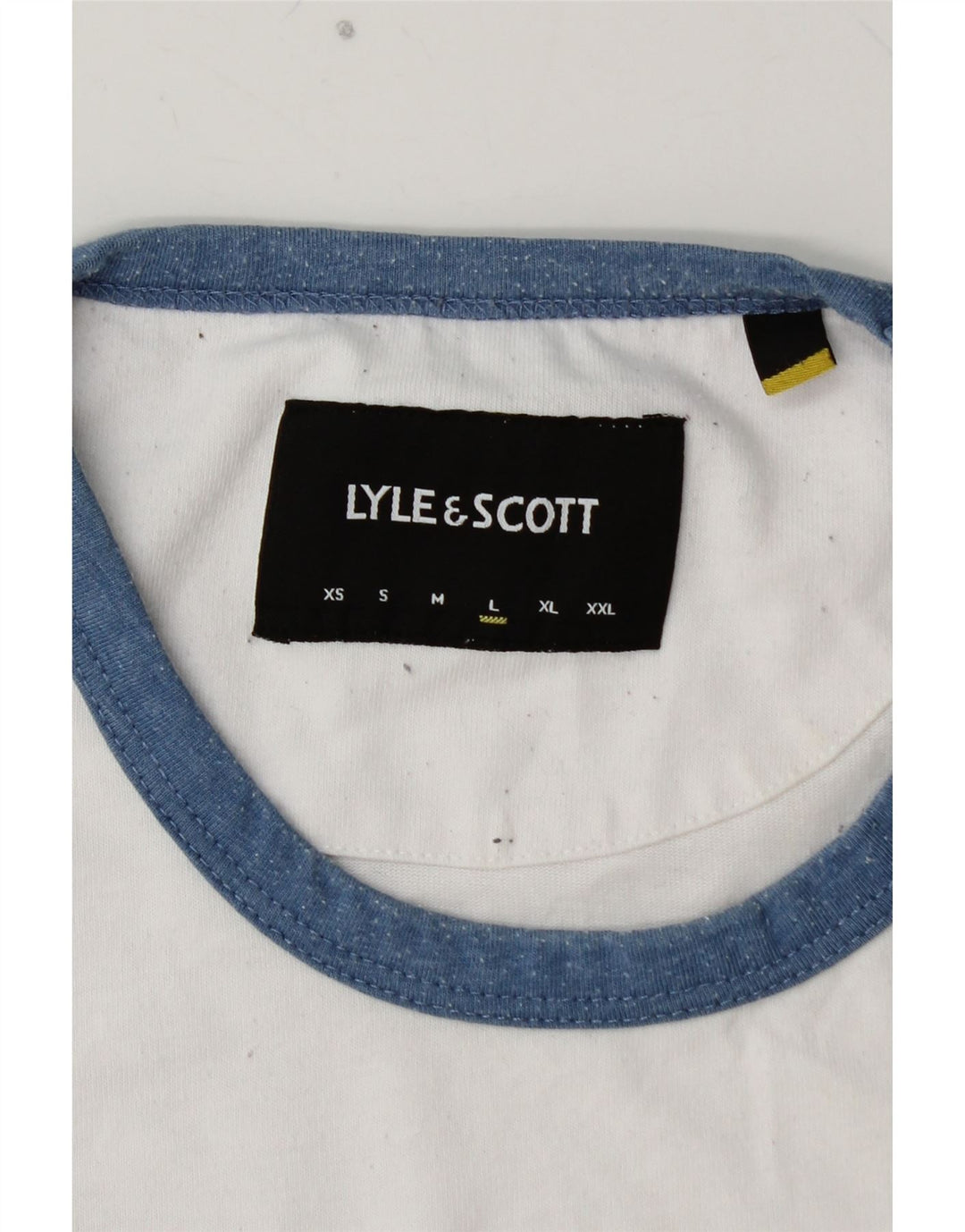 LYLE & SCOTT Camiseta para hombre Top grande de algodón blanco