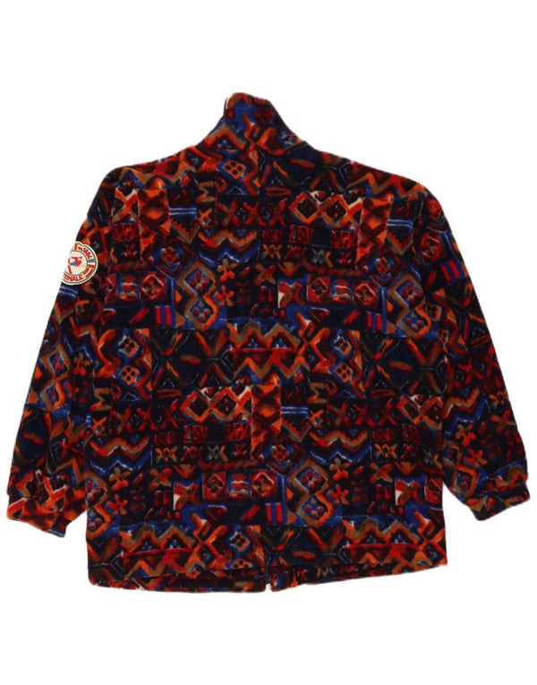 Vintage hombres suelta ajuste chaqueta de lana Reino Unido 36 pequeño multicolor geométrico