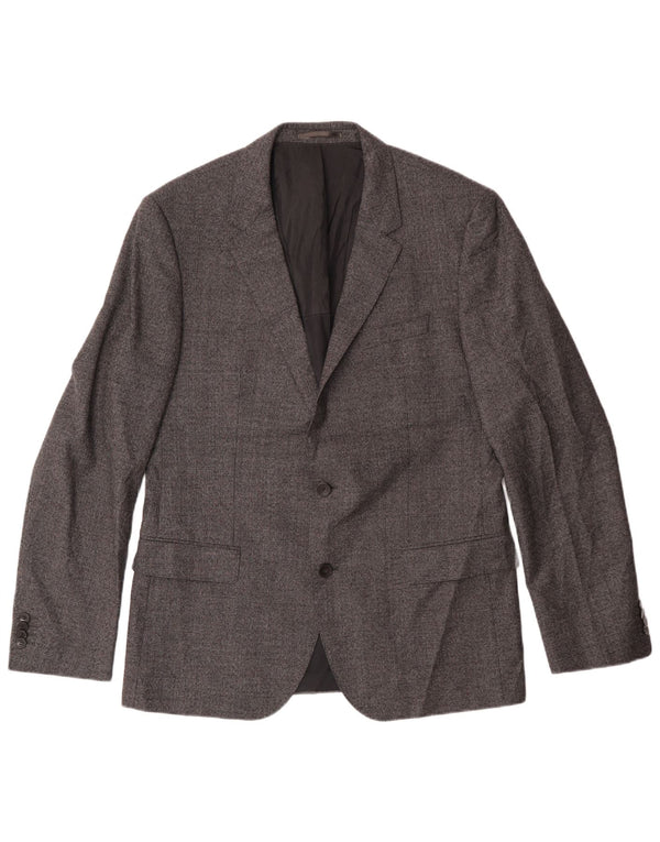 Hugo Boss Chaqueta tipo blazer ajustada con 2 botones para hombre IT 52 XL Lana virgen gris