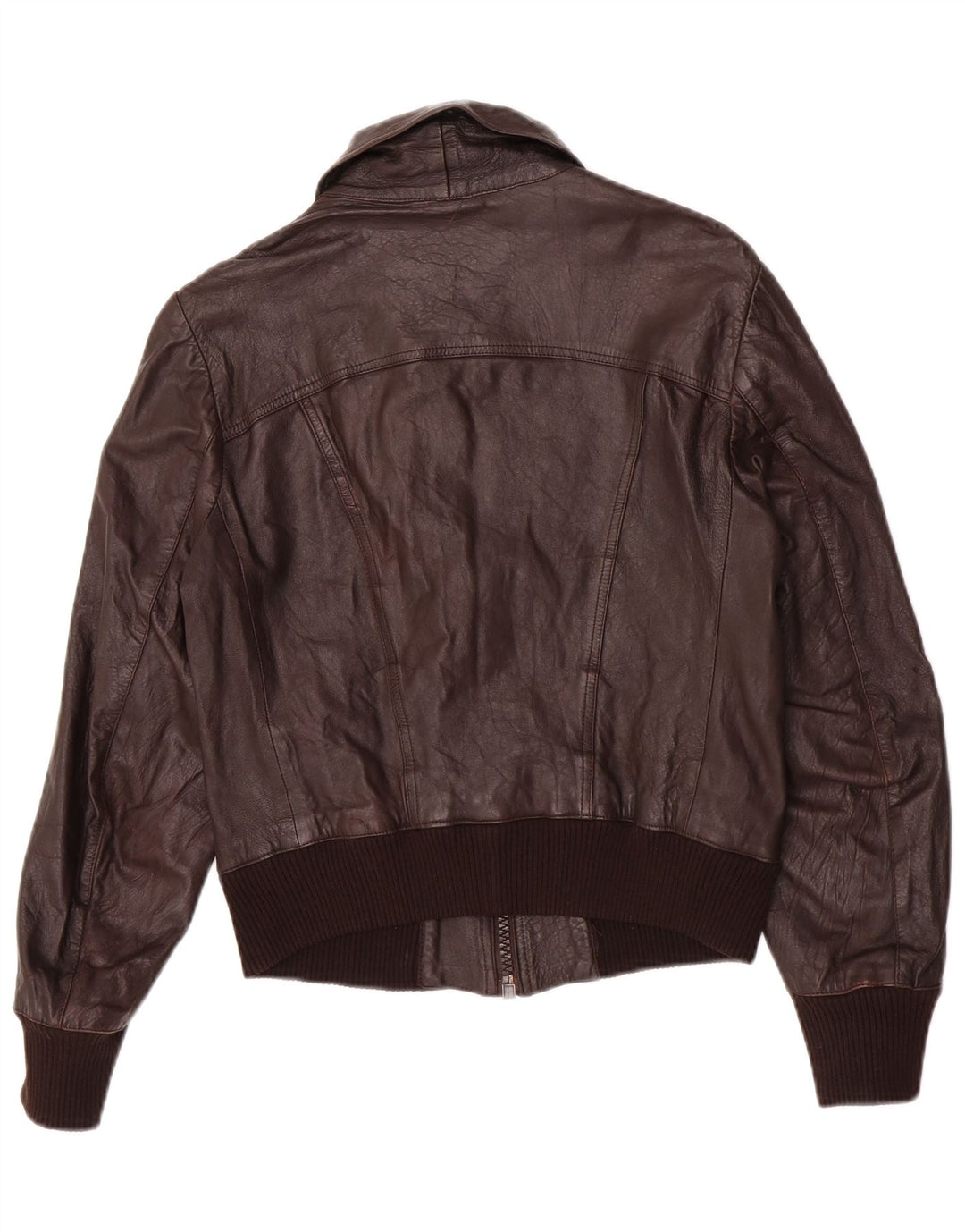 Vintage hombres bombardero chaqueta de cuero IT 48 cuero marrón medio