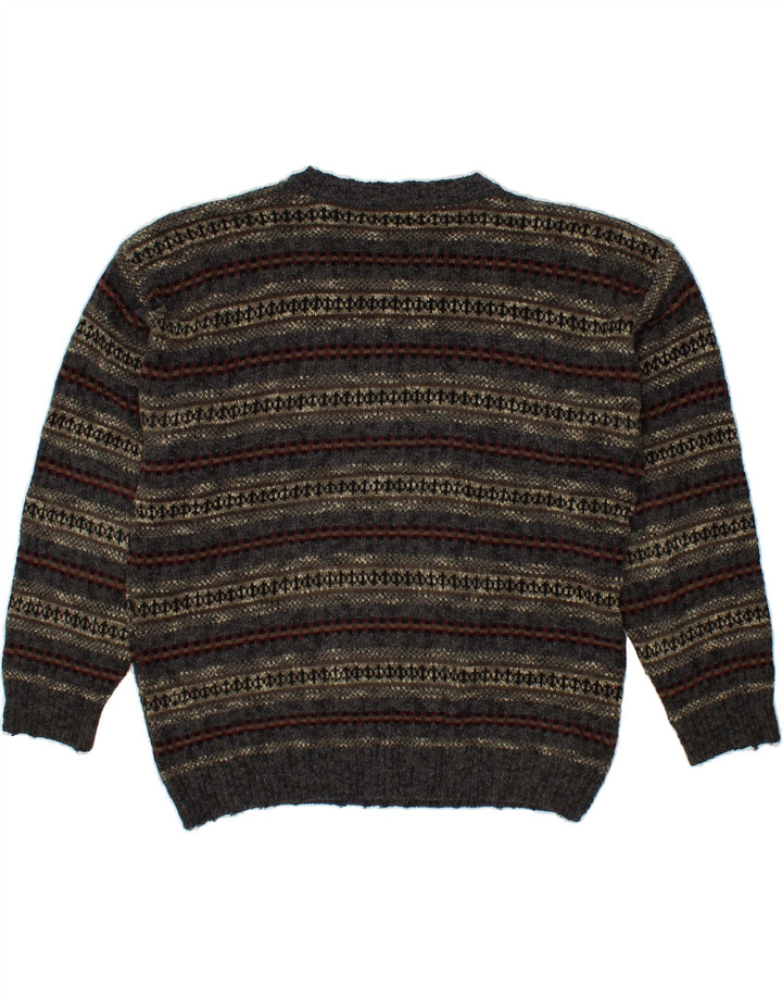 DOCKERS Suéter De Cuello Redondo Para Hombre Acrílico Fair Isle Gris Medio