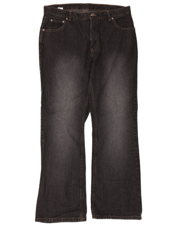 Marks & Spencer Vaqueros Bootcut para Mujer UK 40 Large W34 L30 Algodón Negro