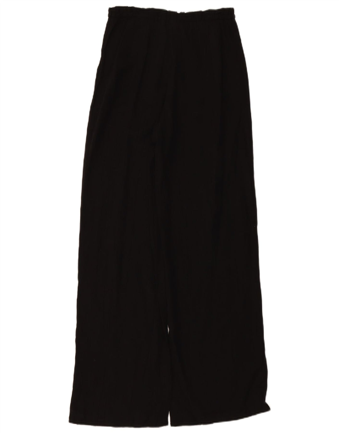 ZARA Mujer Pantalones Anchos De Cintura Alta UK 4 XS W24 L11 Negro