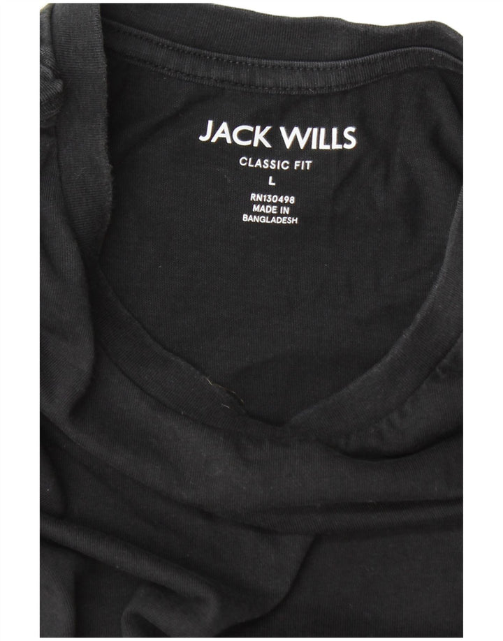 Jack Wills Camiseta de ajuste clásico para hombre, talla grande, gris