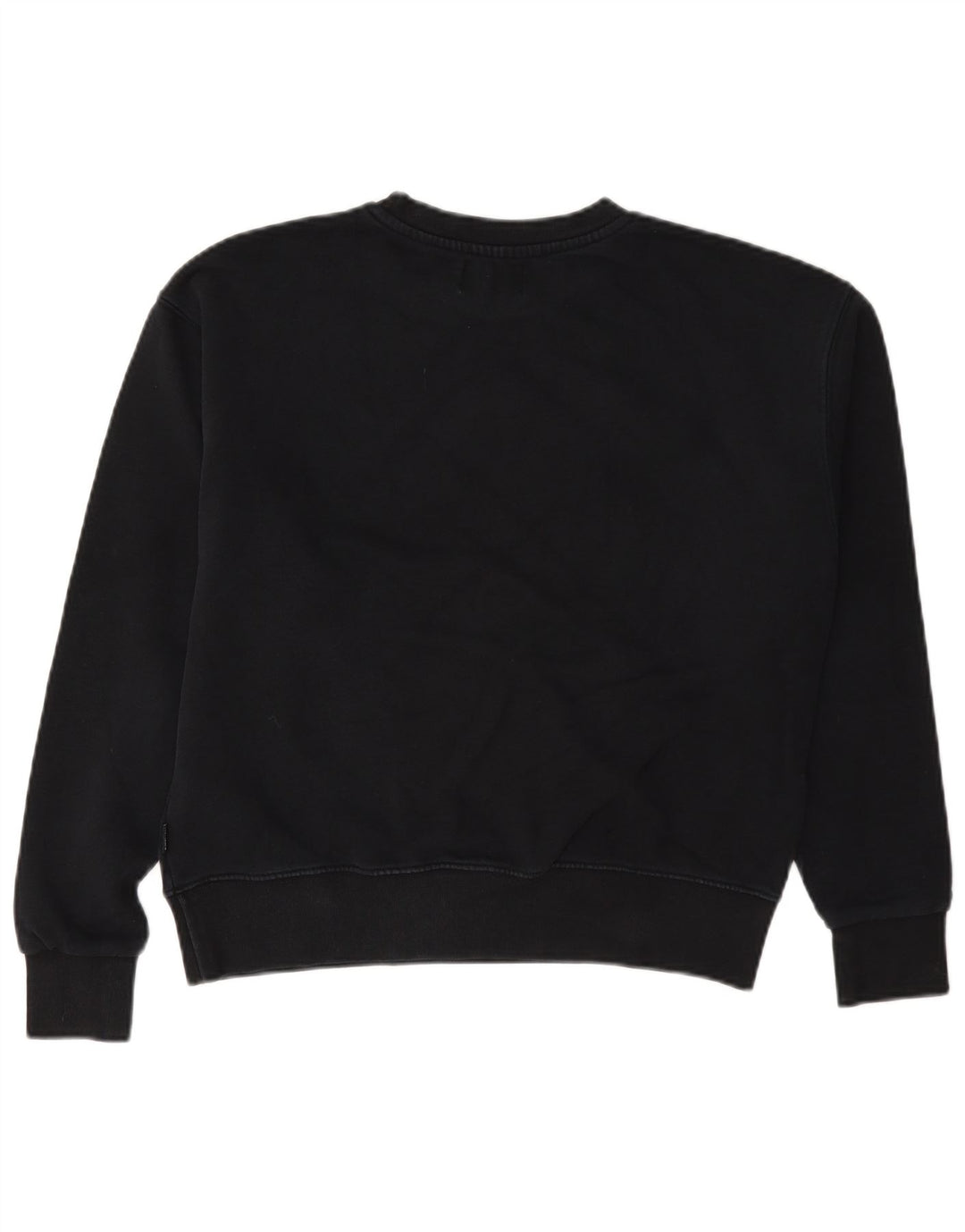 Converse - Sudadera extragrande para mujer, talla 6, XS, algodón negro