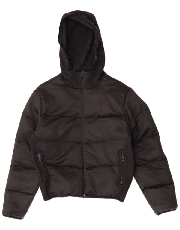 Napapijri Chaqueta acolchada extragrande con capucha para mujer UK 40 Small Poliéster negro