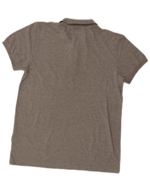 Polo Adidas Hombre Grande Gris Algodón