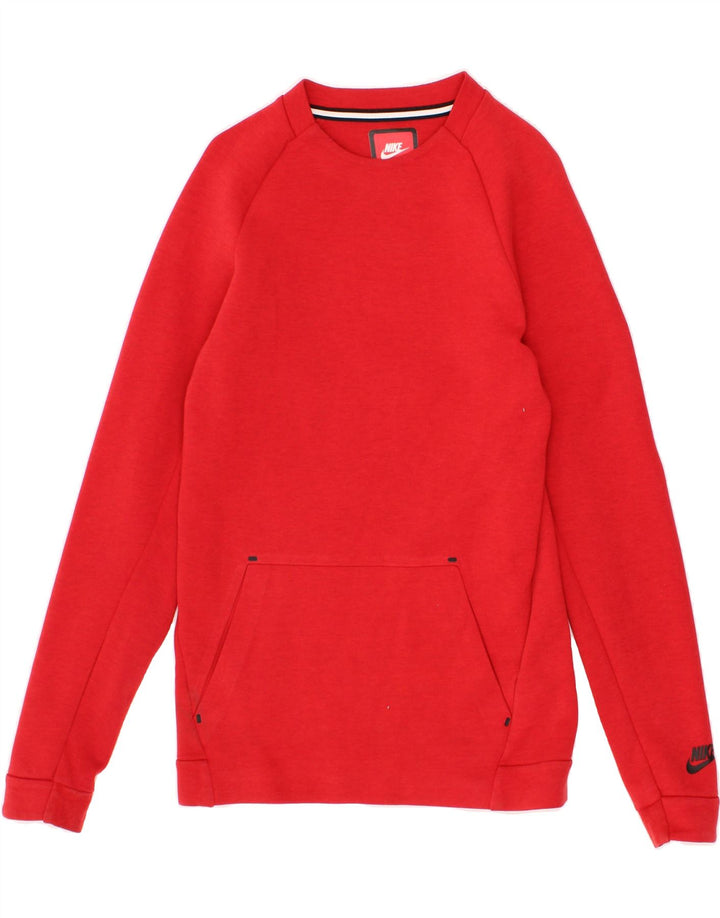 NIKE Womens Sweatshirt Jumper UK 6 XS Red Cotton Vintage Nike and Second-Hand Nike from Messina Hembry 