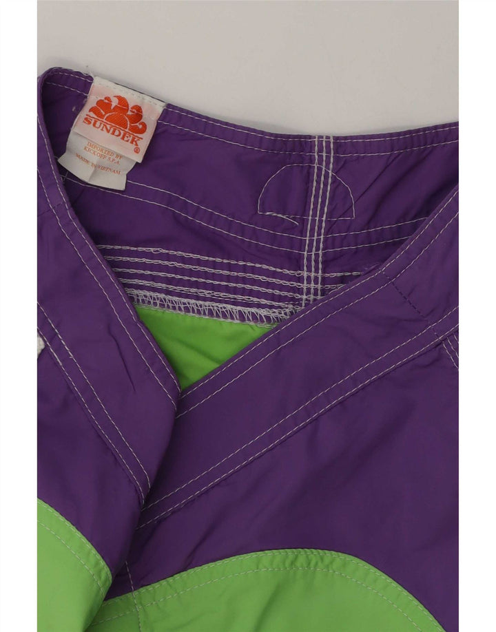 Sundek Bañador Corto para Mujer ES 40 Pequeño Verde Colorblock Poliéster
