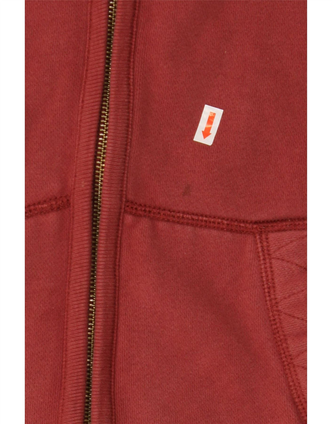 FAT FACE Suéter con capucha y cremallera para hombre pequeño Borgoña