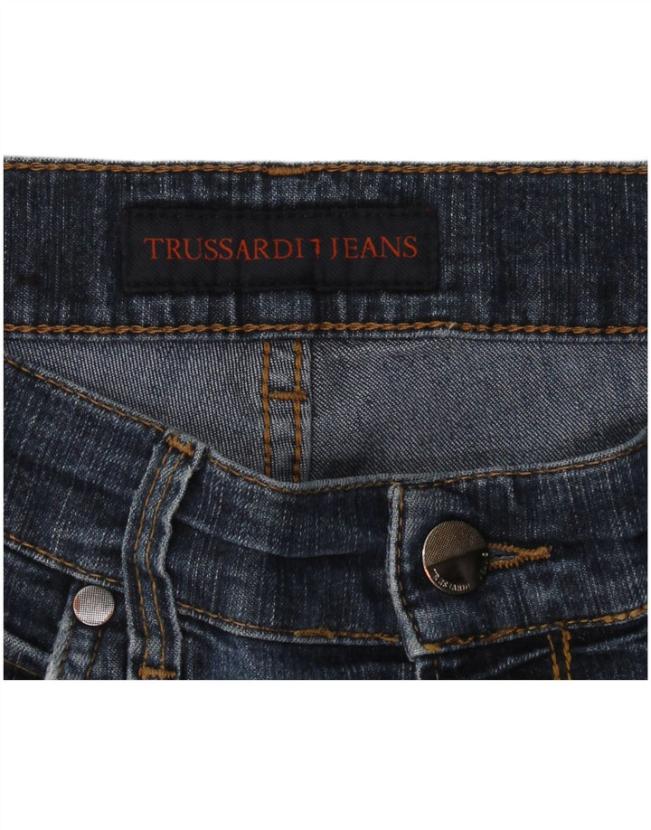 TRUSSARDI Vaqueros rectos para hombre W30 L26 Azul