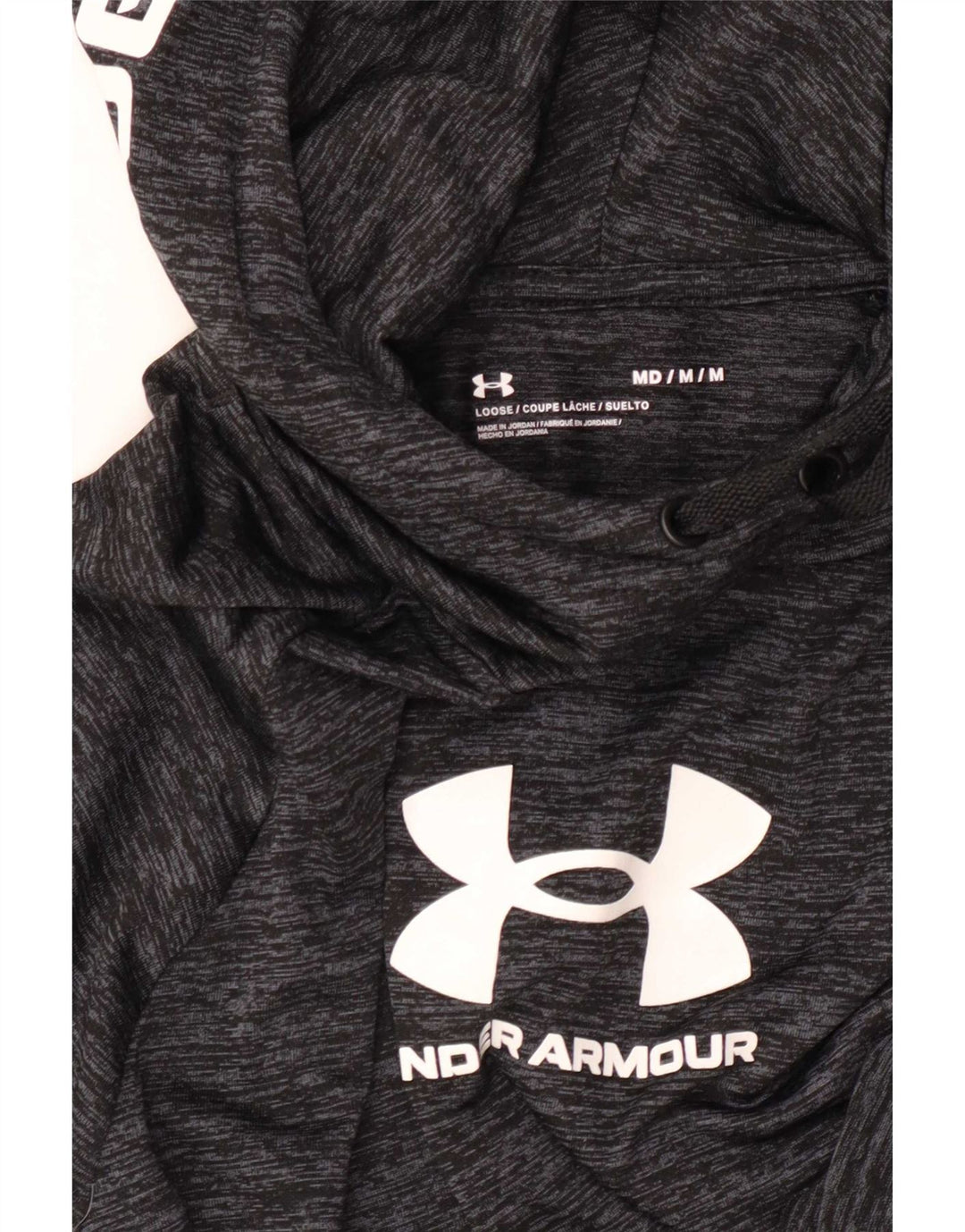 Under Armour Camiseta gráfica de manga larga con flecos en gris medio para hombre