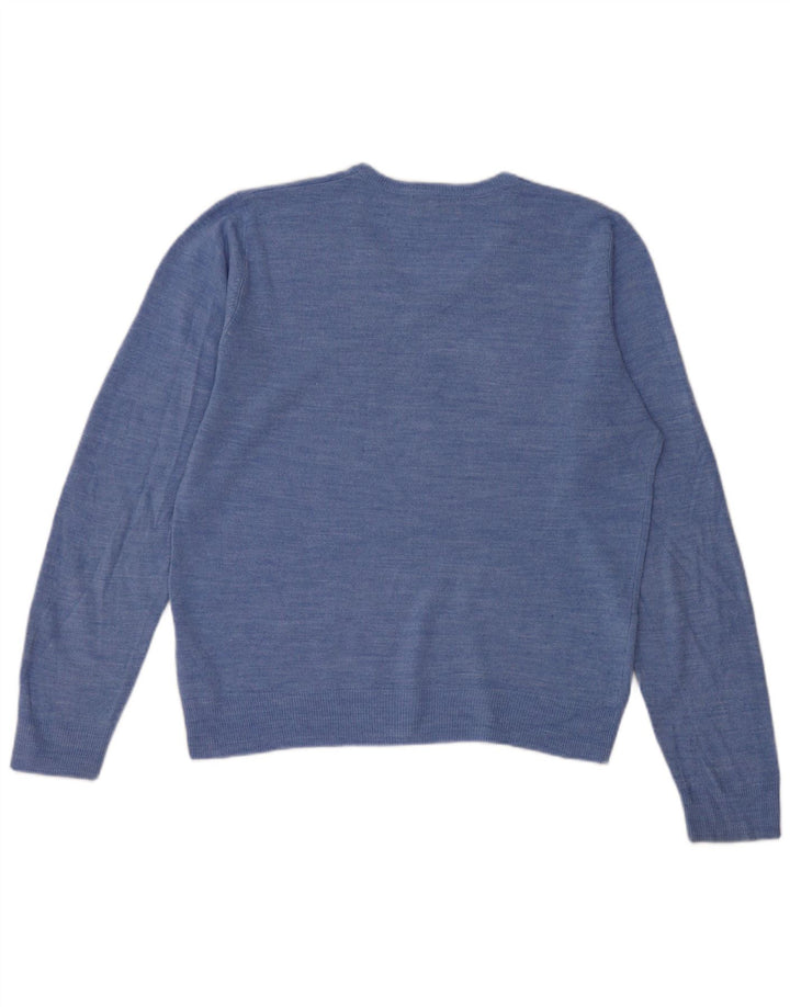 Marks & Spencer Jersey Regular Fit con Cuello en V para Hombre Acrílico Azul Medio