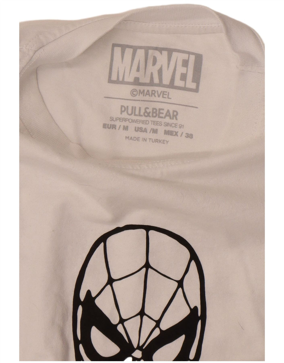 Pull & Bear Hombre Marvel Graphic Camiseta Top Medium White