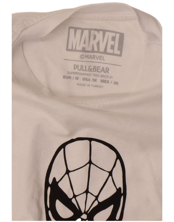 Pull & Bear Hombre Marvel Graphic Camiseta Top Medium White