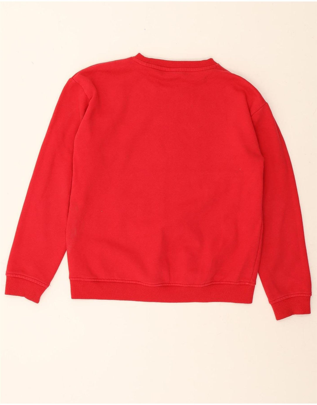 ELLESSE Womens Graphic Sweatshirt Jumper UK 12 Medium  Red Cotton Vintage Ellesse and Second-Hand Ellesse from Messina Hembry 