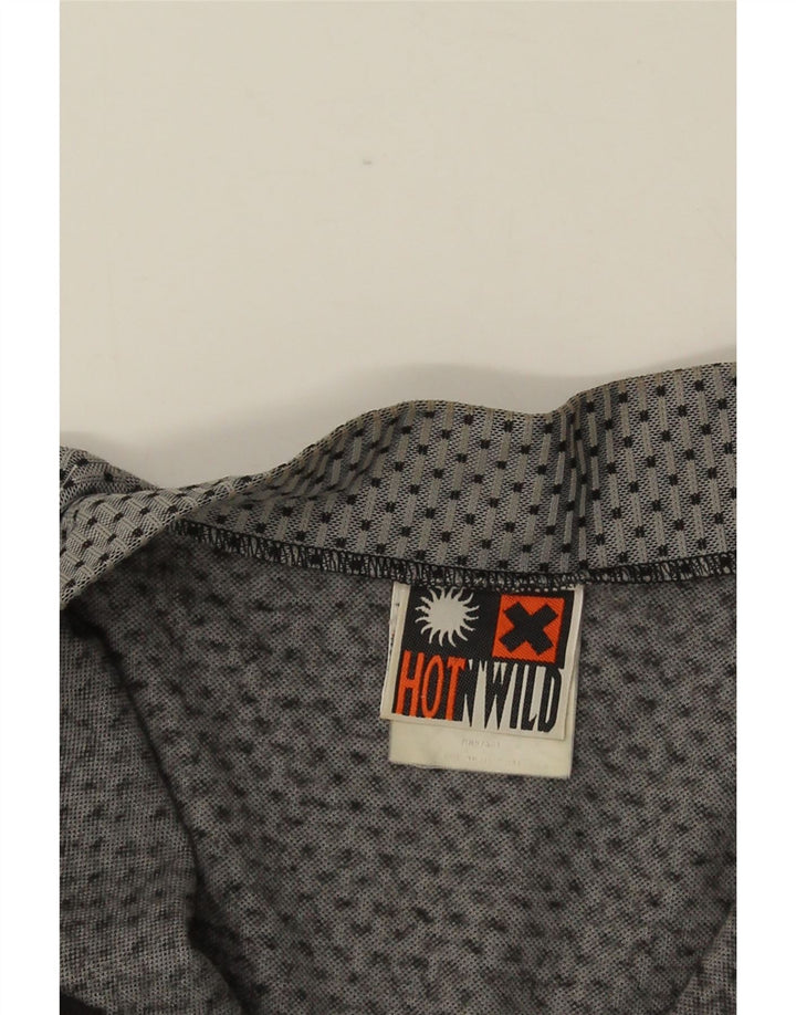 Vintage hombre gráfico jersey chándal top IT 50 gris medio colorblock