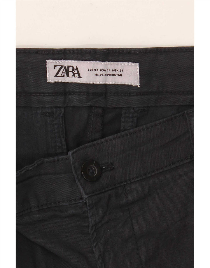 Zara Mens Slim Chino Pantalones EU 40 Medium W31 L26 Negro