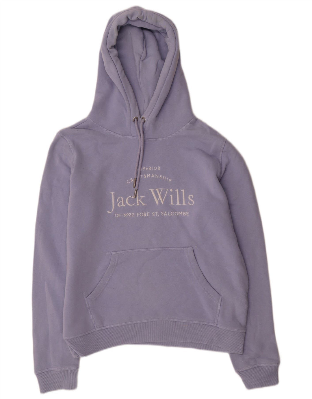 JACK WILLS Jersey con capucha gráfico para mujer Reino Unido 12 Algodón morado mediano