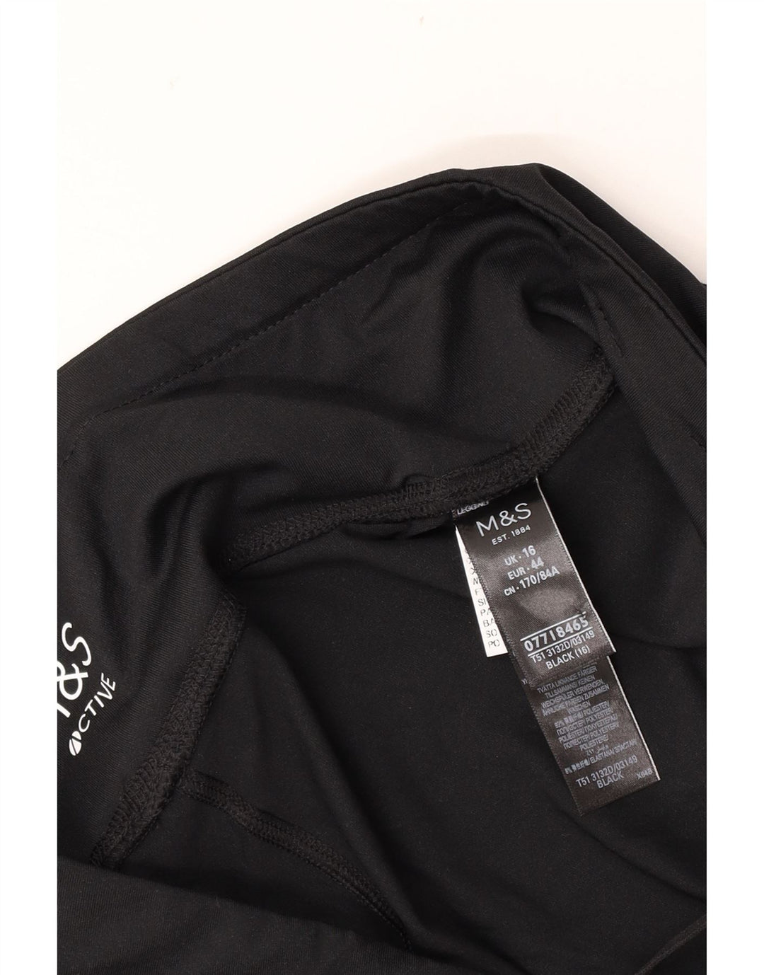 Marks & Spencer Leggings Capri para Mujer UK 46 Grande Poliéster Negro