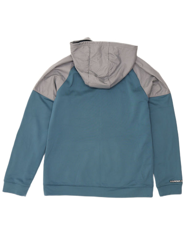 Under Armour Sudadera con capucha y cremallera para niños 13-14 años XL Azul Colorblock