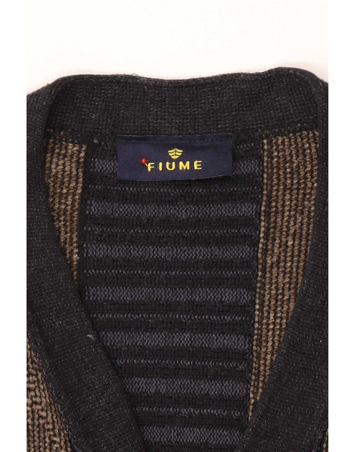 Suéter tipo cárdigan para hombre Fiume IT 50 Medium Azul marino Argyle/Diamante Acrílico