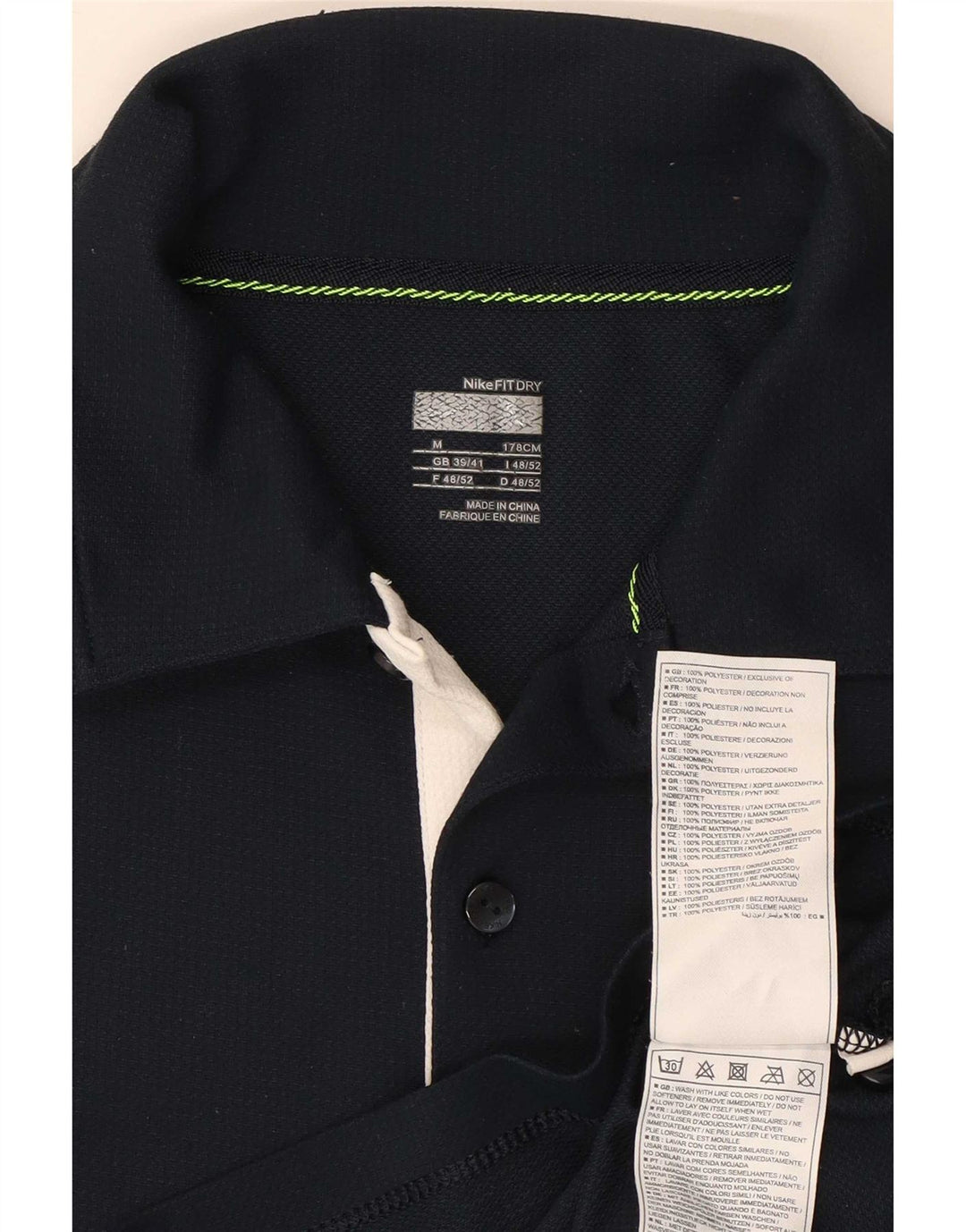 Nike Polo para hombre ES 39/41 Medio Azul marino Colorblock Poliéster