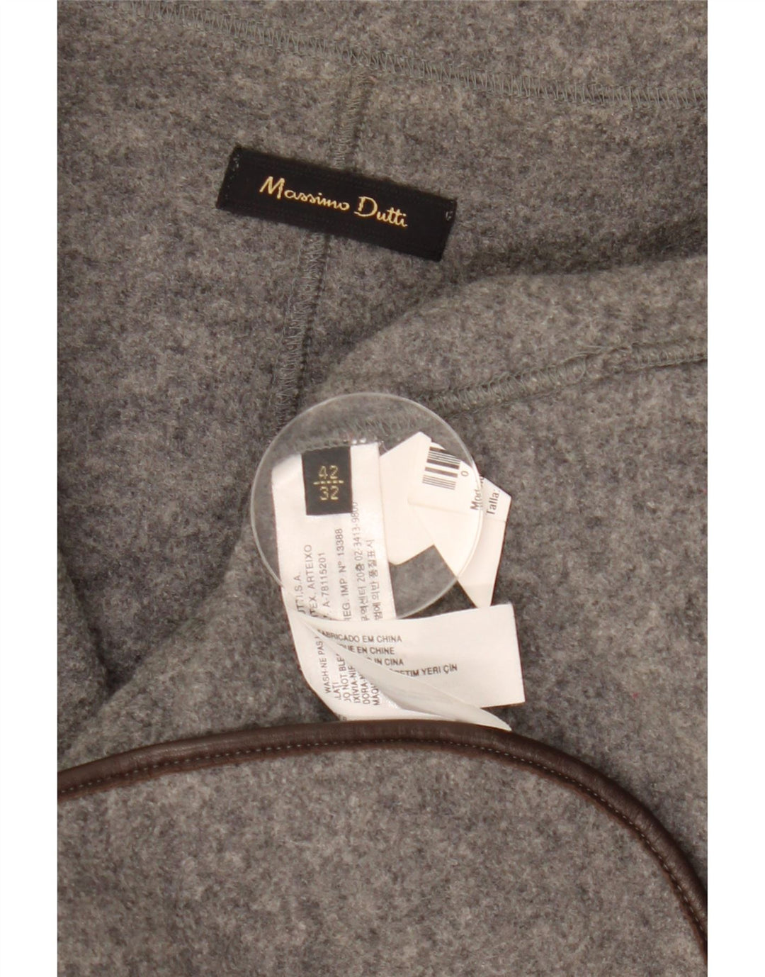 Massimo Dutti Chaqueta Blazer De 2 Botones Mujer EU 42 Grande Lana Gris