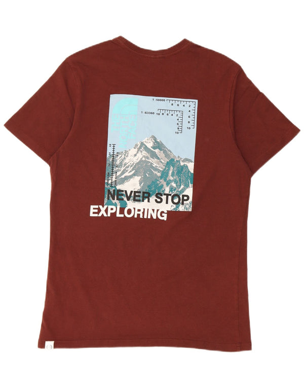 The North Face Mens Graphic T-Shirt Top Medium Brown Cotton